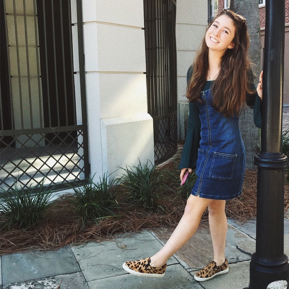 Hollsiter denim dress- zip up